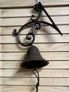 Litinový zvon hnědý, 25 cm
